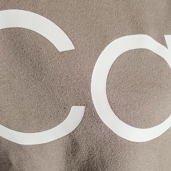 CALVIN KLEIN Logo Tan Crewneck Sweater, Size Medium - Picture 7 of 10